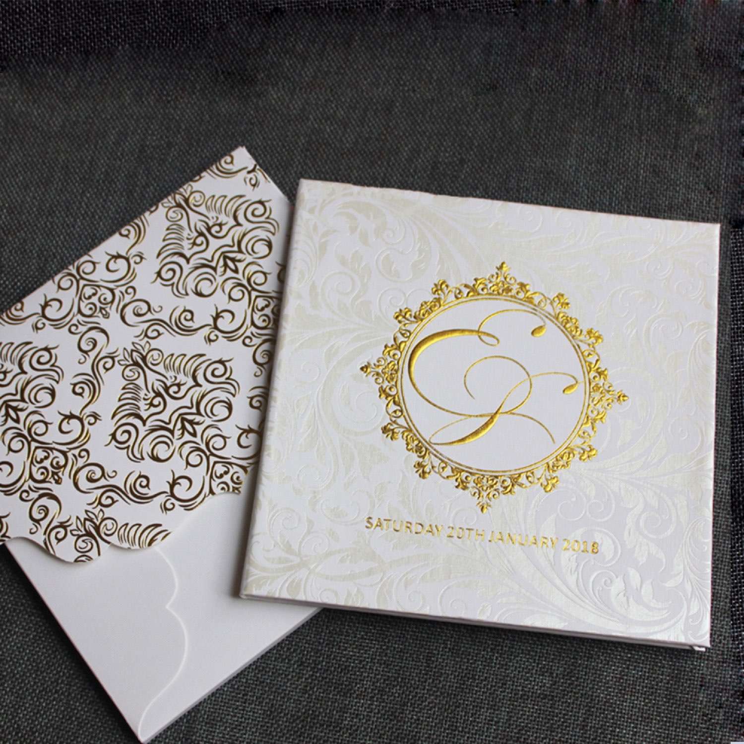 Pocket Invitation Card Foiling Printing Wedding Invitation Card Personalized Custom